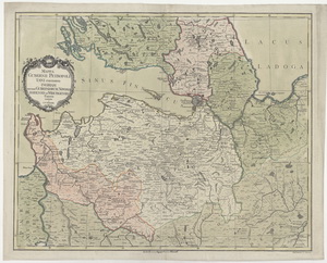 Карта Санкт-Петербургской губернии 1770 года Якоба Шмидта