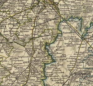 Карта Европейской России и Кавказского края 1862 г.