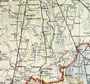 Карта Ленинградской области 1957 года