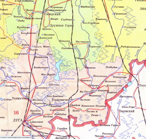 Административная карта Ленинградской области 1967 года