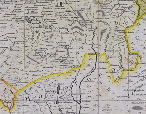 Окрестности Вырицы 1770 г. Карта Шмидта